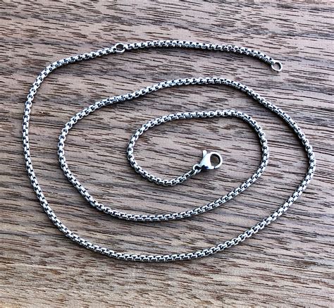 3mm stainless steel box chain|316l stainless steel jewelry chain.